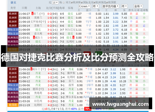 德国对捷克比赛分析及比分预测全攻略
